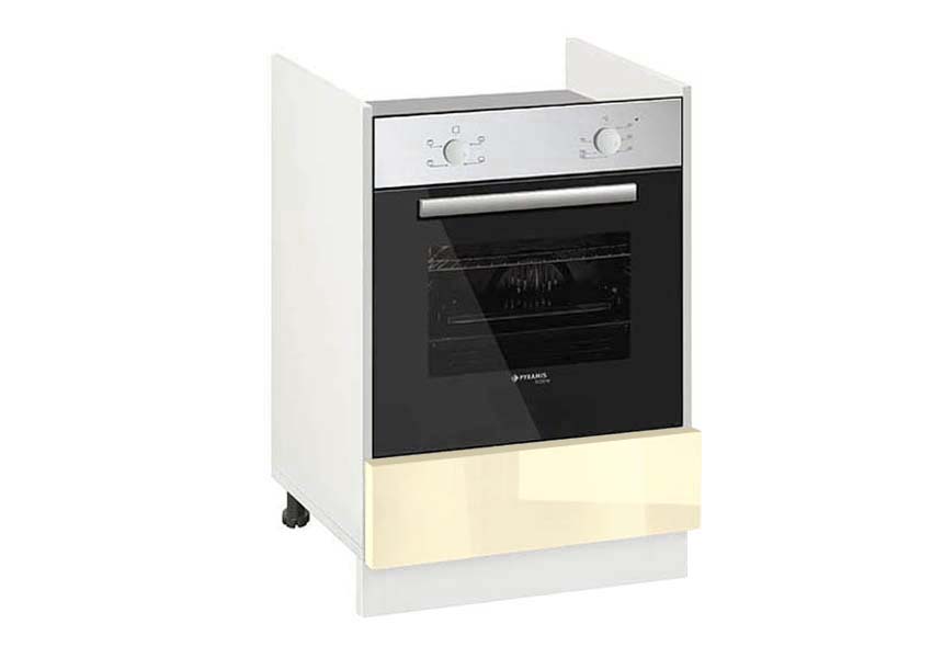 Ντουλάπι Κουζίνας επιδαπέδιο για εντοιχιζόμενη κουζίνα 60εκ., No 601F Ivory , κωδ.12199226356 Genomax